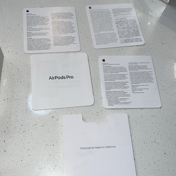 AirPods Pro Box with Manual (EMPTY BOX ONLY) APPLE Wireless Charging Case - Picture 6 of 6